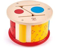 Hape Double-Sided Drum| Wooden Double-Sided Musical Drum Instrument for Toddlers