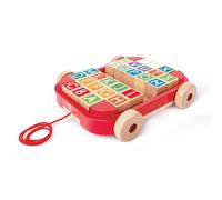 Hape Drag Cart With Stackable Blocks