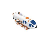 Hape Dual-Mode Space Shuttle & Train, Lights & Sounds, USB Charging, Ages 3+, Transforming Play