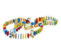 Hape Dynamo Dominoes| Award-Winning Domino Racing Building Block Set for Kids, 107 Solid Pieces of Fun-Filled Racing, Building and Stacking