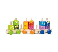 Hape E0417 Fantastia Train - Wooden Building Blocks Train, multicoloured