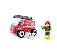 Hape E3024 Wooden Fire Truck with Firefighter and Dog Multicolour