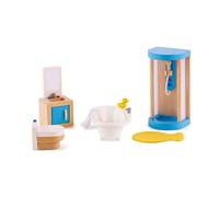 Hape Bathroom | Wooden Toy Bathroom Set | Dolls House Accessories | For 3 Years +