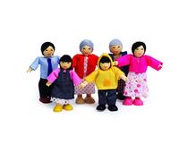Hape E3502 Happy Family - Asian - Wooden Dolls House Accessories
