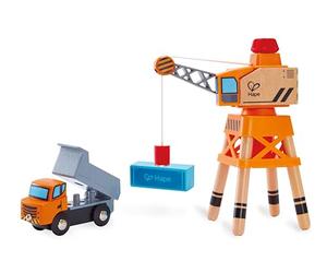 Hape E3715 Large Boom Crane - Wooden Train Track Accessories