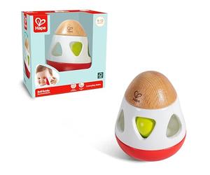 Hape Egg Shaped Bell Rattle - Suitable for Newborn Babies, Eco-Friendly Baby Sensory Toy