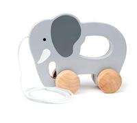 Hape Elephant - Push and Pull Along Wooden Toy - For 12 Months +