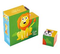 Hape Farm Animal Block Puzzle - 9-Piece Wooden Puzzle Set for 6 Animals, Durable, 2Y+