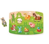 Hape - Farmyard Animals - Peg Jigsaw Puzzle