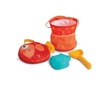 Hape Foldable Beach Playset with Bucket, Shovel and Sand Moulds, Sand Toy from 18 Months
