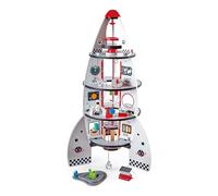 Hape Four-Stage Rocket Ship | Award-Winning Wooden Spaceship Toy with Real-Life Space Shuttle Designs, 20 Rocket Space Centre Pieces and Planetary Lander