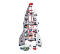Hape Four-Stage Rocket Ship | Award-Winning Wooden Spaceship Toy with Real-Life Space Shuttle Designs, 20 Rocket Space Centre Pieces and Planetary Lander