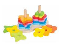 Hape Double Rainbow Stacking Shapes Multicolor 20.0 Kids