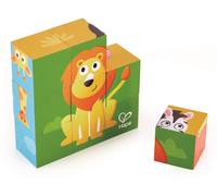 Hape - Jungle/Zoo Animals Block Puzzle - 9 Blocks/6 Puzzles in 1/24 months