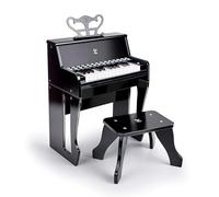 Hape Light Up Keys Piano with Stool Music Toy Age 3+, Black, E0629