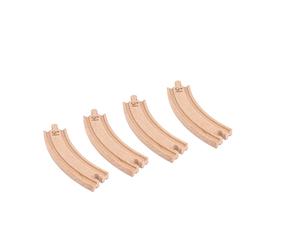 Hape Long Curved Tracks Pack Of 4 Pieces