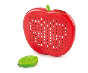 Hape Magnetic Drawing Board (8 pcs.) - Apple-Shaped Magnetic Art Toy, Ages 3+
