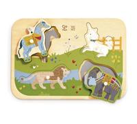 Hape Majestic Animals Peg Puzzle 4 Pieces