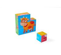 Hape Makiba Animal Picture Matching Cube 13.5 x 4.5 x 13.5 cm Ages 3 and Up
