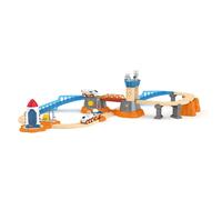 Hape Mars Launch Rail Set, Space Train, Glow-in-the-Dark Stickers, 3+ Years, Functional Launch Pad
