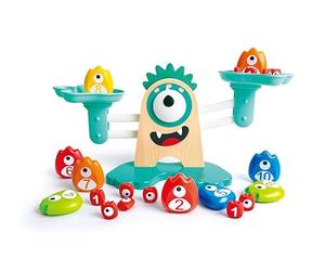 Hape Monster Math Scale | Educational Wooden Toy | Maths & Scales Toy | Introduction to Arithmetic | For 3 Years +