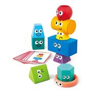 HaPe International Wooden Stacking Toy - Montessori Stacking Stones, Colourful, 12+ months