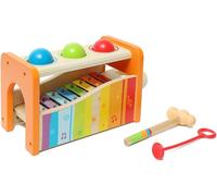 Hape Multifunctional Pound & Tap Bench with Slide-Out Xylophone | Durable Woode