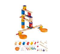 Hape Music Motion | Wooden Quadrilla Marble Run Construction STEAM Toy Playset for Kids