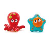 Hape Ocean Floor Squirters Toy, Colorful, Squeezable Water Spraying Toys for Bath and Pool, 0M+