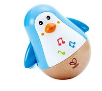 Hape Penguin Musical Wobbler Colourful Wobbling Melody Penguin, Roly-Poly Toy