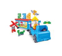 Hape PolyM Tow Truck Building Blocks with Figures and Numbers, Multicolor