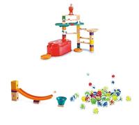 Hape Quadrilla Stack Track Bucket Set + Marble Racers + Mega Skatepark