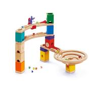 Hape E6021 Quadrilla Race to the Finish, Wooden Marble Run - 58 pieces, Educatio