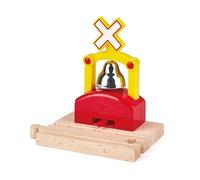 Hape Railroad Crossing Warning Device 12.6 x 12.5 x 9 cm Wooden for ages 3 and