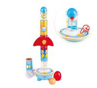 Hape Rocket Stacker Toy Air-Powered Ball Launcher Playset for Toddlers with Fan