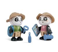 Hape Sam & Pam Figurine Adventure Set, Solar-Powered Tools, Panda Figurines, Ages 3+, Eco-Friendly