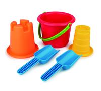 Hape Sand Toys 5-in-1 Beach Set Toys Multicolor L: 8.1 W: 9.8 H: 7.5 inch