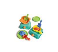 Hape Sandy Chef: Beach Cooking Play Set | 11 piece children kitchen set for beach and outdoor play | Toy kitchen with accessories | For toddlers
