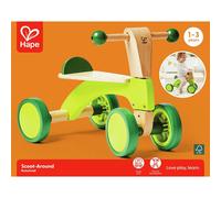 Hape Scoot-Around Wooden Four-Wheel Scooter for Toddlers Aged 1 and Up