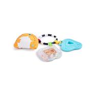 Hape Sensory ABCs Playset | Portable Baby Sensory Toy with Teether, Rattle & Plush | Multi-Textured, Soft, Stimulating & Travel-Friendly