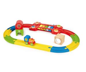 Hape Sensory Railway Set - Colorful Musical & Tactile Train Track for Ages 18M+