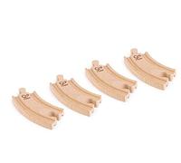 Hape Short Railway Curve Rails Wood Pack of 4