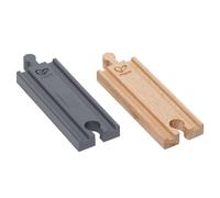 Hape Sound Track Pack | Wooden Railway Expansion Set with Realistic Train Whistle & 4-Inch Tracks | Encourages Imaginative Play, Motor Skills & Spatial Thinking | For 3 Years +