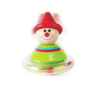 Hape Teeter-Totter Toy, Sustainable Wood, Roly-Poly Ralph”, Colourful Clown Figure With Spinning Colour Beads. 0+ months Multicolor E0015