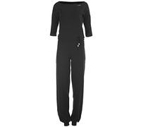 Hape Winston Women's 3/4 Sleeve Jumpsuit, WJS2 Fitness Recreational Sports Yoga Pilates Jumpsuit, Womens, WJS2-SCHWARZ-XS, Black, XS
