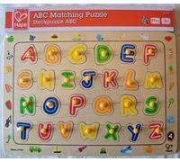 HAPE Wooden ABC ALPHABET PEG PUZZLE E1501 New & Sealed - For Ages 3Years +