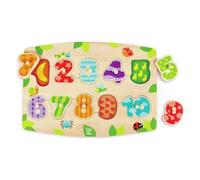 Hape Wooden Number Peg Puzzle, Educational Toy for Kids 3Y+, Durable, Learning & Fine Motor Skills