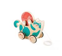 Hape Wooden Walk-Along Kitten Pull Toy - Push & Pull Toddler Toy