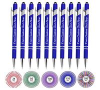 Hapelf Up to 500 Bulk Custom Pens Personalised Engraved Laser Ballpoint Promotional Pens with Names Stylus Tip Retractable Black Ink Pen for Women Men Wedding Christmas 150 Pcs
