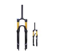 Hapihom 26/27.5/29 Mountainbike Air Suspension Fork, Adjustable Bicycle Boost Fork, 120mm Aluminium Alloy Fork Suspension Lock, Mountain Bike Fork Rebound Adjustment, Air Supension Front Fork 27.5"